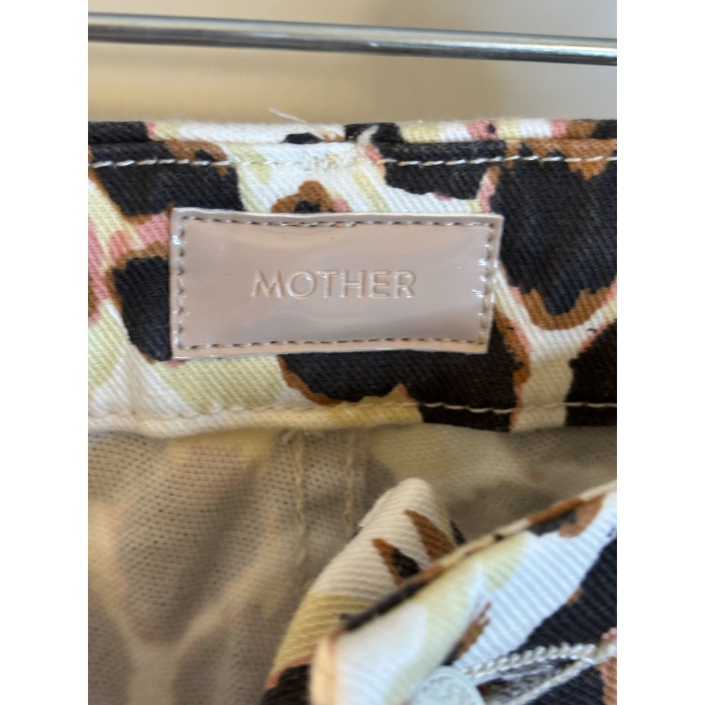 MOTHER High Waisted Looker Cheetah Print Jeans 26 Touch of the Tiger - Picture 3 of 7